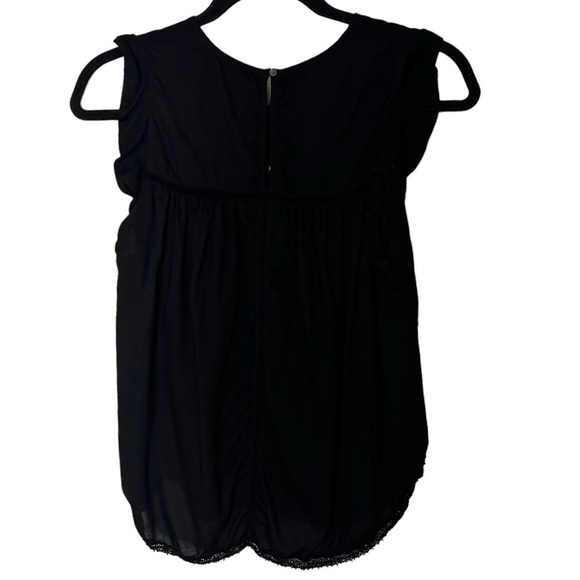 Aritzia Wilfred Meyron Ruffle Sleeve Blouse- BLACK - Picture 4 of 10